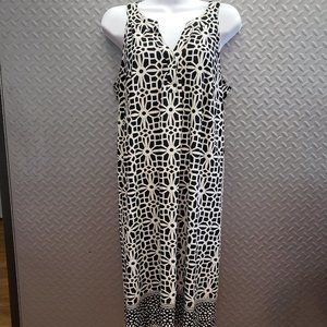 black and white dress